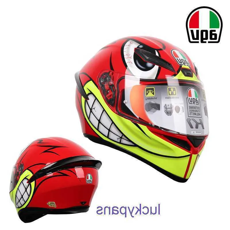 Capacete AGV K1 Motorcycle Racing Italian Riding Full Cover Anti fog durante toda a temporada 2 YP6B