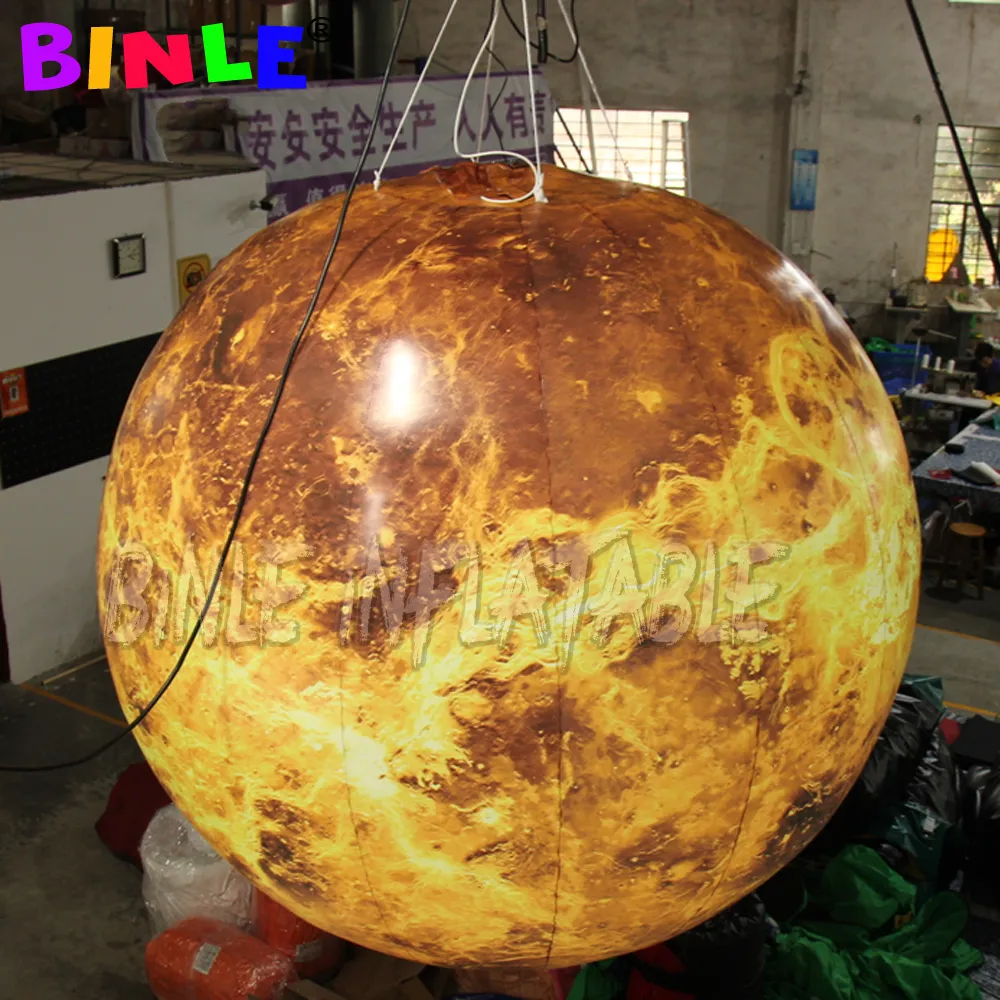 2mD (6,5 футов) с воздуходувкой оптом Индивидуальные гигантские рекламные ткани Оксфорд надувные шарики Марса надувные воздушные шары планеты для украшения мероприятий