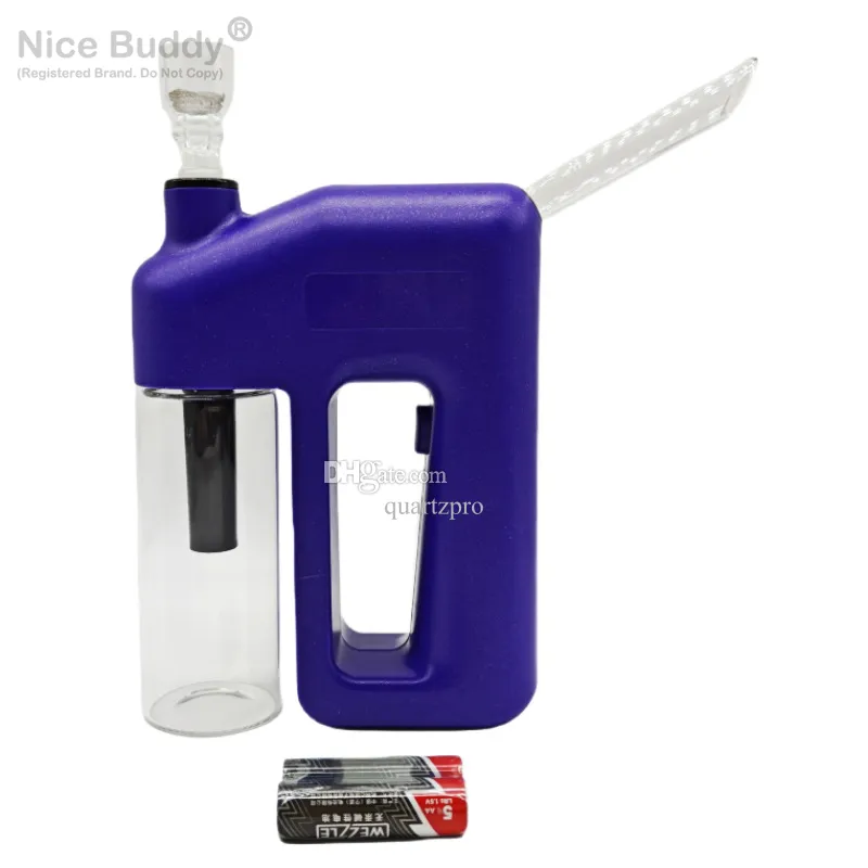 Electric Mini Water Hookah Plastic Glass Bong Water Smoking Pipe Nice Buddy Automatical Smoke Hookah Pipe