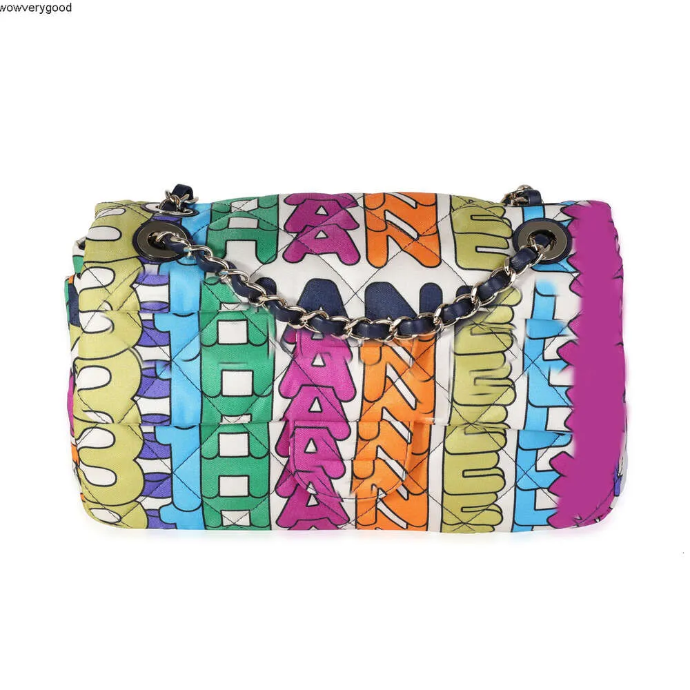 10A graffiti tassen regenboog tas designer tas 2023 luxe topmerk mode tassen schouder handtassen kwaliteit dames draad kettingen tas clutch portemonnee cross body bakken portemonnees