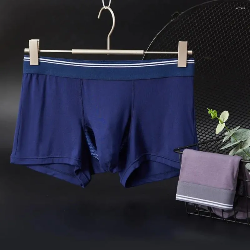 Calzoncillos Transpirable Elefante Nariz Boxer Shorts Secado rápido Cómodo Bulge Bolsa Plana Esquina Pantalones Cuatro