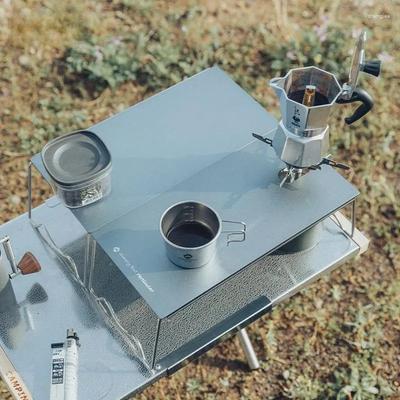 Aluminum Camp Stove Table Foldable, Multifunctional, Mini Cooking Set