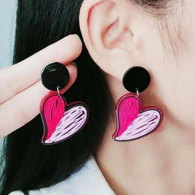 Pendientes colgantes de girasol de verano para mujer, aretes acrílicos simples de dibujos animados, lindas flores frescas, joyería para Piercing de amor