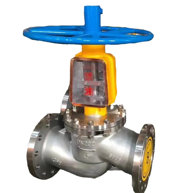 304 stainless steel oxygen flange globe valve for oil-free degreasing and oxygen special shut-off valve