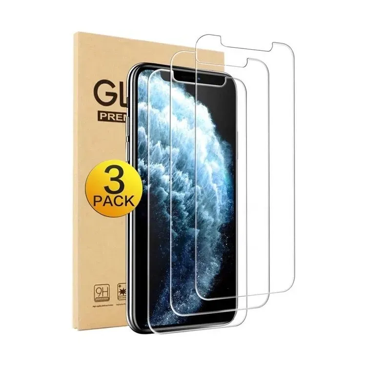 Confezione da 3 pellicole protettive Amazon Confezione da 3 per Iphone 14 Plus 13 Mini 12 Pro Max 11 X Xs Xr 8 7 Plus 9H Vetro temperato anti-impronta digitale ZZ