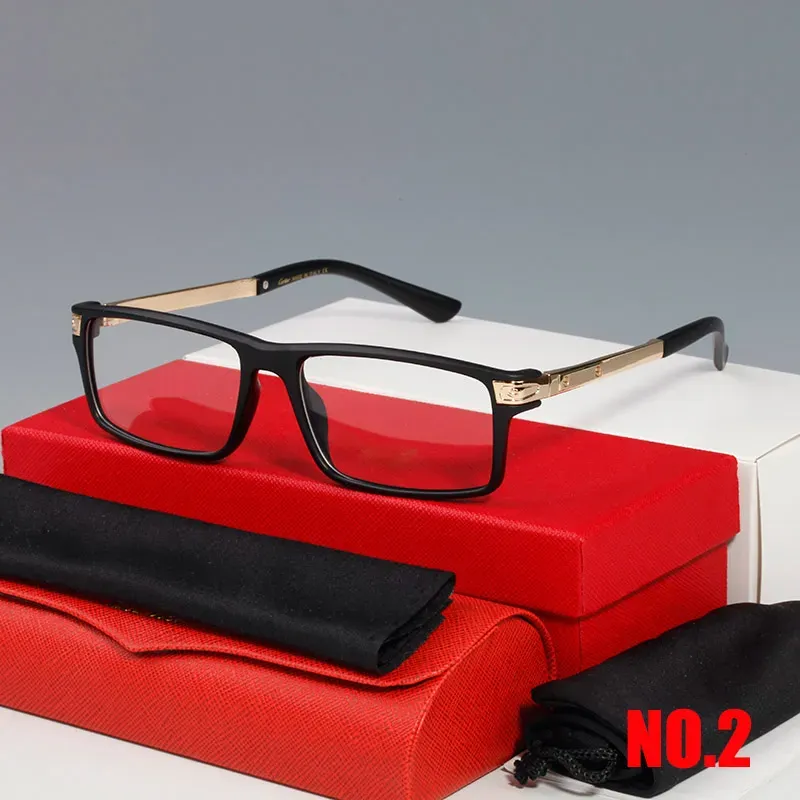 fashion the artist rectangle man metal Leopard sunglasses optical frames fashion buffalo horn Frame glasses eyeglasses Unisex High Quality Case And Box vintage14