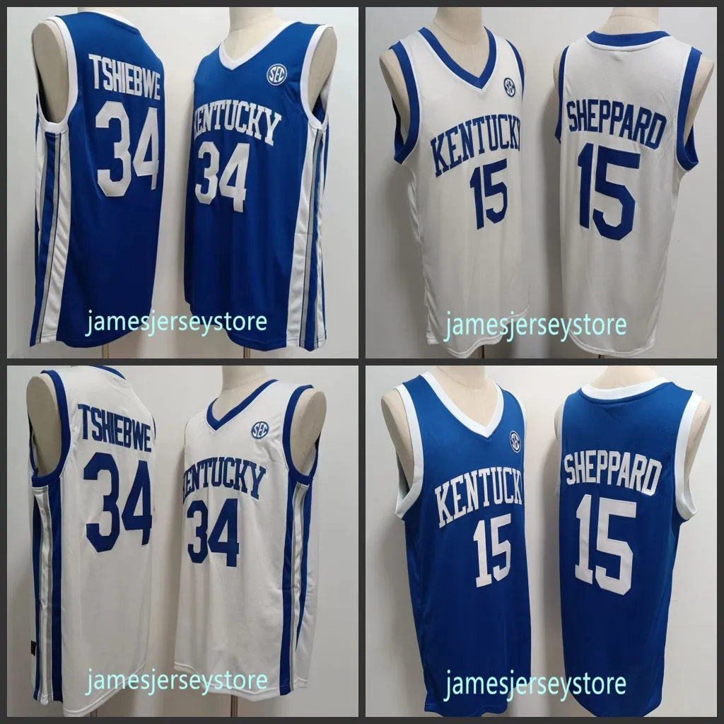 Kentucky Wildcats #15 Reed Sheppard #34 Oscar Tshiebwe Hommes femmes jeunes