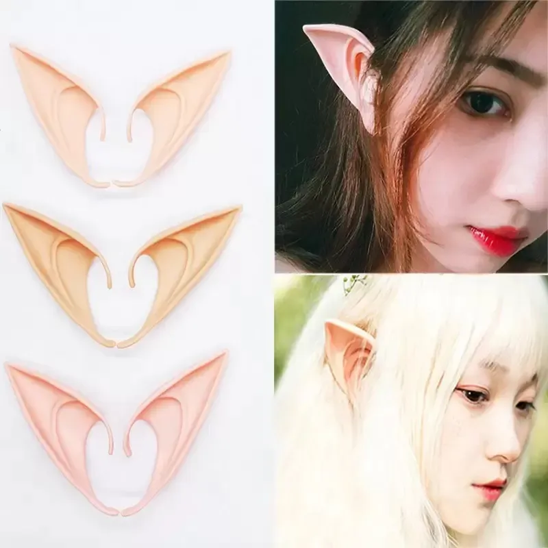 Elf Ear Cadılar Bayramı Peri Cosplay Accessores Vampir Partisi Maskesi Lateks Yumuşak Yanlış Kulak 10 cm ve 12cm WX9 BJ