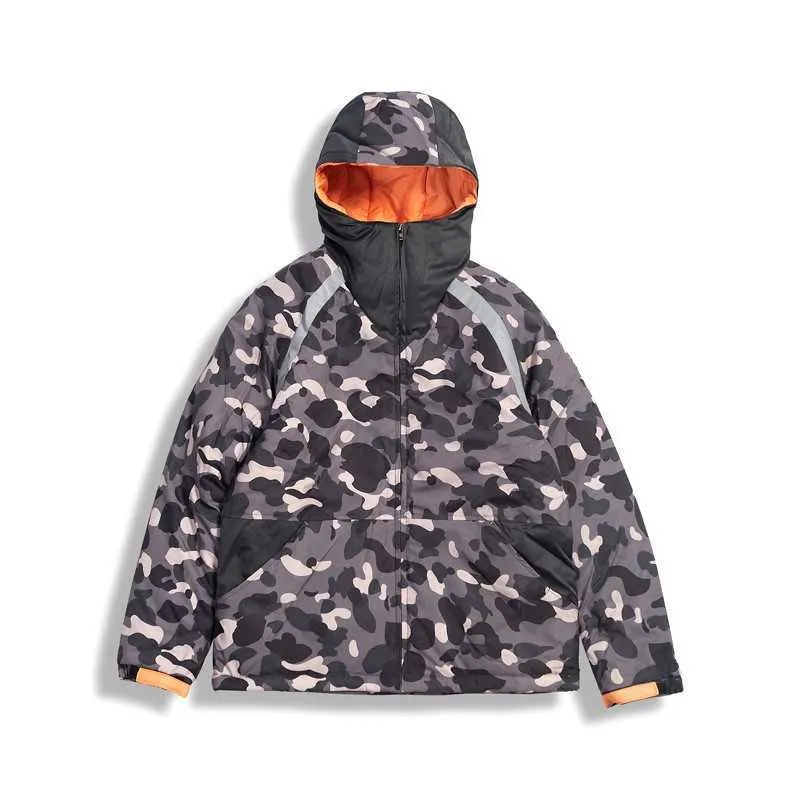 Men's Down Parkas Hommes vêtements d'extérieur d'hiver vers le bas Parkas camouflage classique décontracté femmes coton épais vestes manteaux en plein air veste chaude unisexe manteau Outwear JK2217