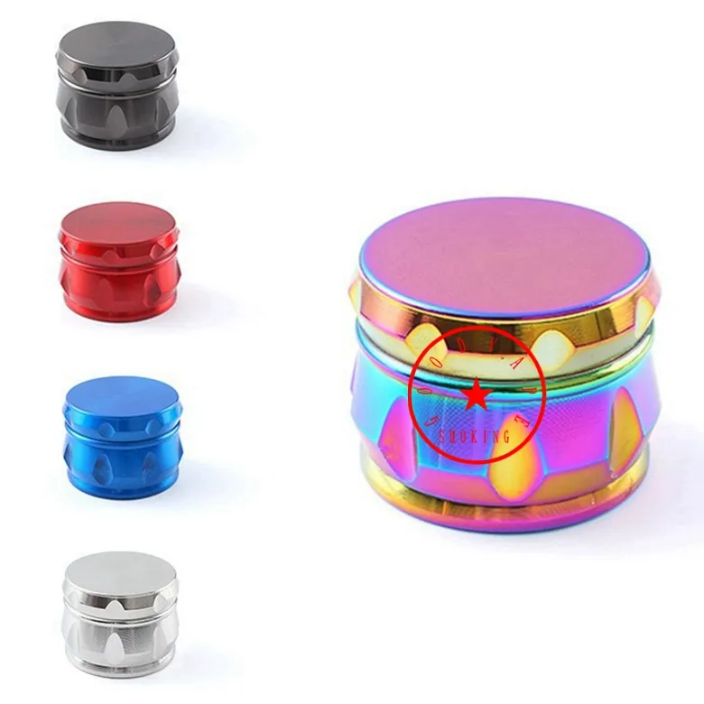 Colorido Liga de Zinco Fumar Tambor Portátil Design Design Erva Seca Tabaco Moer Spice Miller Grinder Triturador Moagem Picado Mão Muller Suporte para Cachimbos de Cigarro