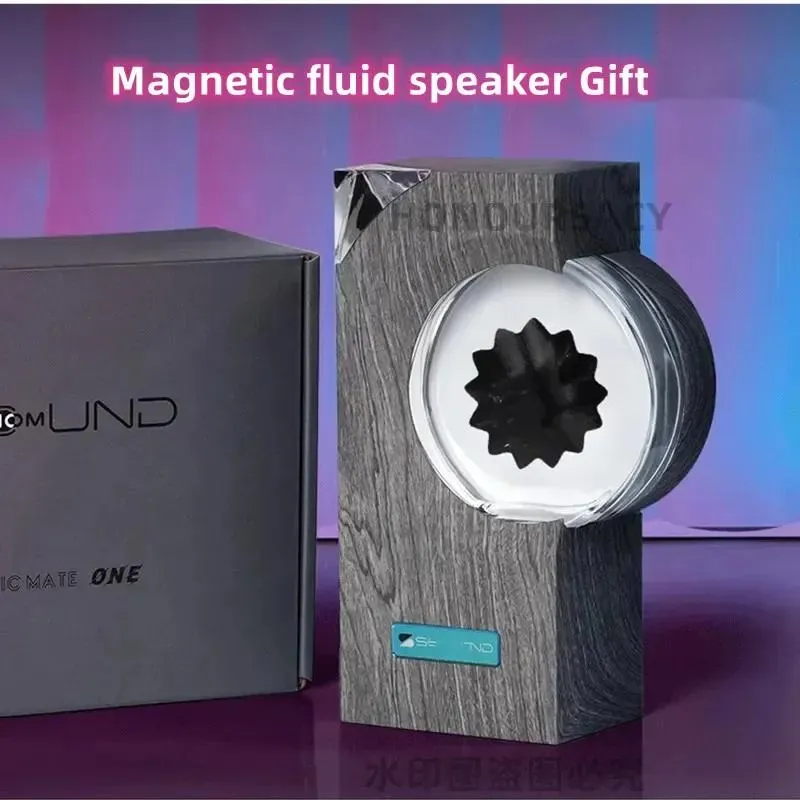 Alto -falantes dançando Ferrofluid Rhythm Rhythm Ferrofluid Music Partner Ferrofluid Display Magnet Liquid Liquid Toy Deskto Gente do alto -falante