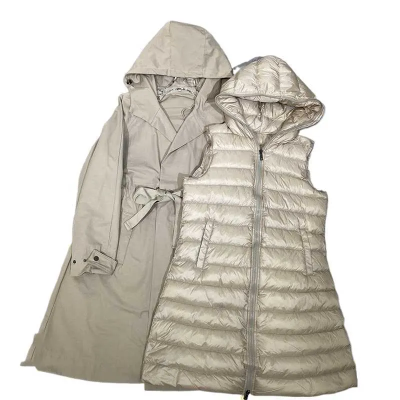 Designerska odzież dla kobiet jesienne i zimowe nowe fajne dzielne zdejmowane dwupiętrowe odcinki drenbreaker kurtka kurtka