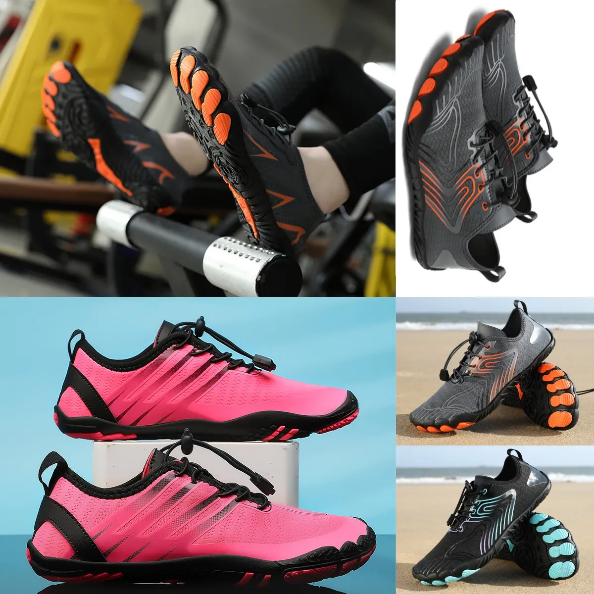 Hot quality Athletic Outdoor Swimming Shoes Beach Aqua Shoes Girls Quick Dry Barefoot Upstream Surfing Slippers Hiking Water Shoes Wading Unisex Sneakers