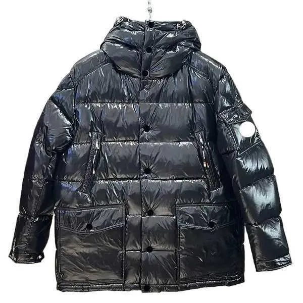 Veste d'hiver pour hommes Designer Down Manteau Femmes Noir Emblème Géométrique Matelassé Col Debout À Capuchon Couple Épaissie Chaud Large Top 69G0A