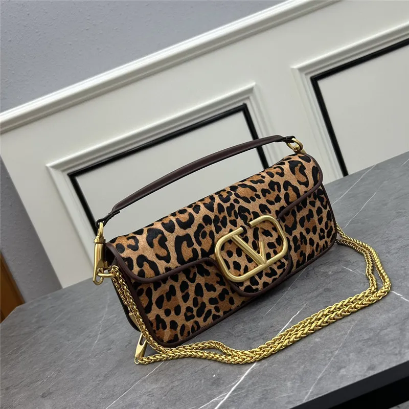 Abendtaschen 2024 Mode Leopardenmuster Handtasche Designer Klassische Kalbsleder Tasche Weibliche Schulterkette Manager Flap Crossbody für Frauen