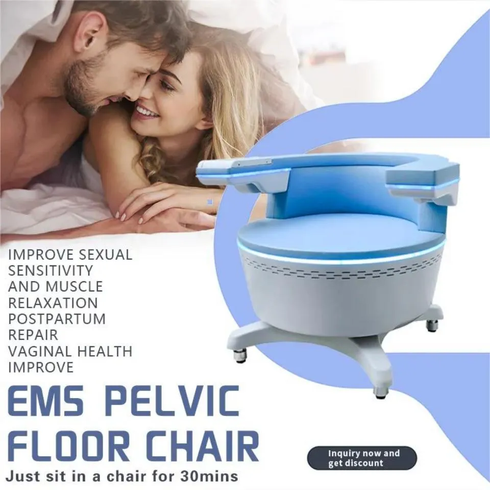 2024 Chaise EMS Chaise de plancher pelvien électromagnétique à haute intensité pour l'incontinence urinaire Réparation post-partum Serrage vaginal Entraîneur musculaire Chaise de perte de poids