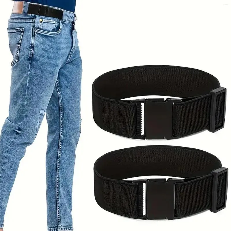 Cintos 2 Pcs Sem Fivela Cinto Cintura Roupas Acessório Leve Cintura Invisível para Adultos e Crianças Desgaste Diário Homens Mulheres