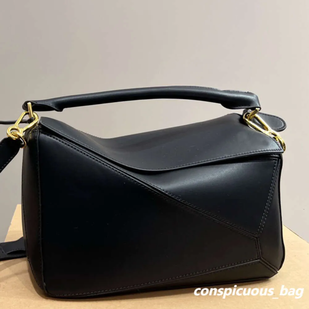 Puzzle Sac de créateur en cuir véritable sac à main épaule seau femme sacs pochette fourre-tout bandoulière géométrie carré contraste couleur patchwork HDMBAGS