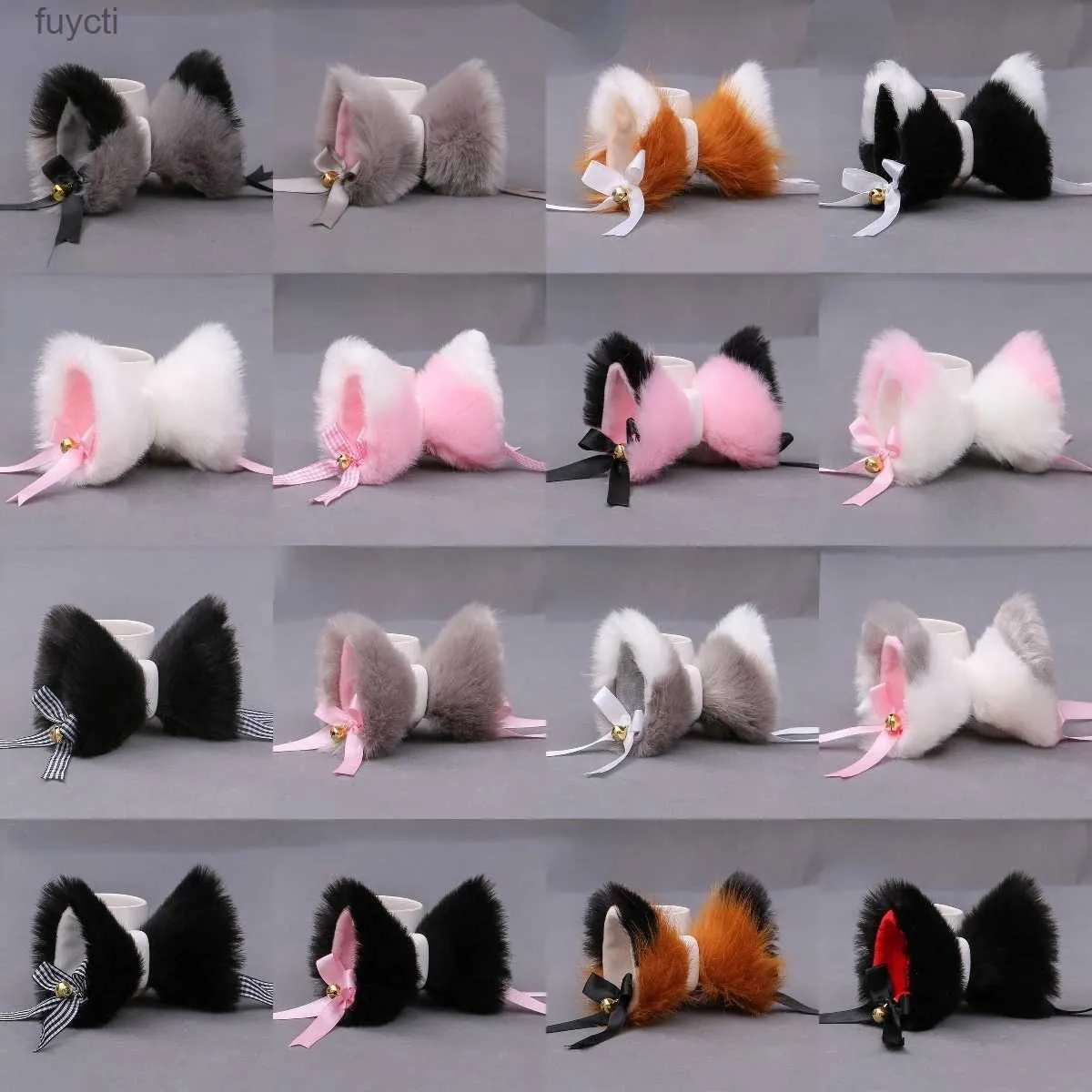 Party Hats Lolita New Plush Cat Animal Furry Cat Ears Hairpins Lolita Fluffy Fox Ear Cosplay Hair Clips Party Performance Costume Accessori YQ240120