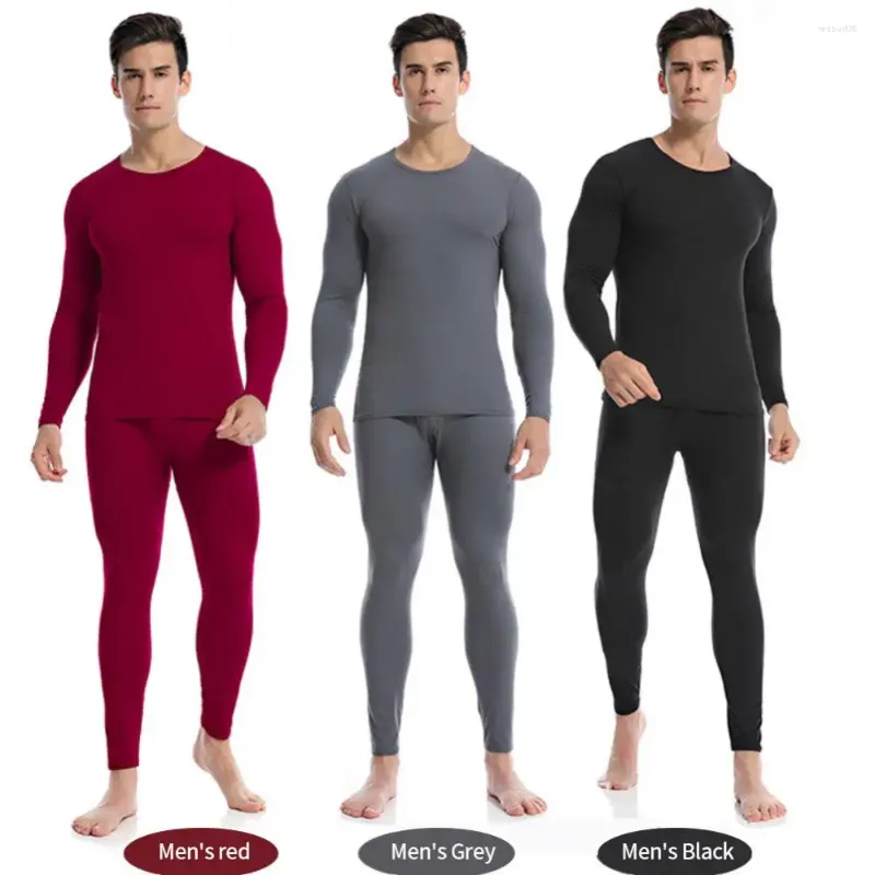 Sous-vêtements thermiques pour hommes, ensemble de 2 pièces/ensemble pour hommes, hiver, sans marquage, longs Johns, polaire, chaud, épais, auto-chauffant