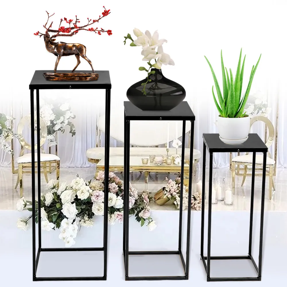 Ouro/tira/branco/flor de casamento suporte vasos trompete peças centrais da mesa vaso de flor de metal para casamento decoração de casa daotu332