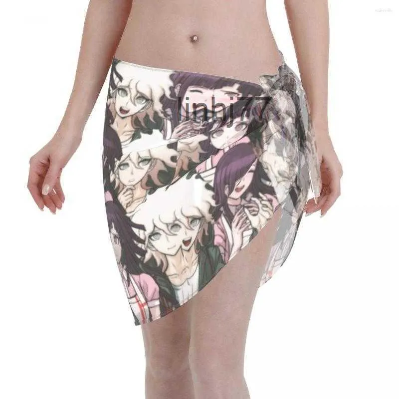 Kobiety stroje kąpielowe Nagito Komaeda Mikan Tsumiki Pareo Ups Kobiety Danganronpa anime Sheer Beach krótkie spódnice bikini upvqc8vqc8