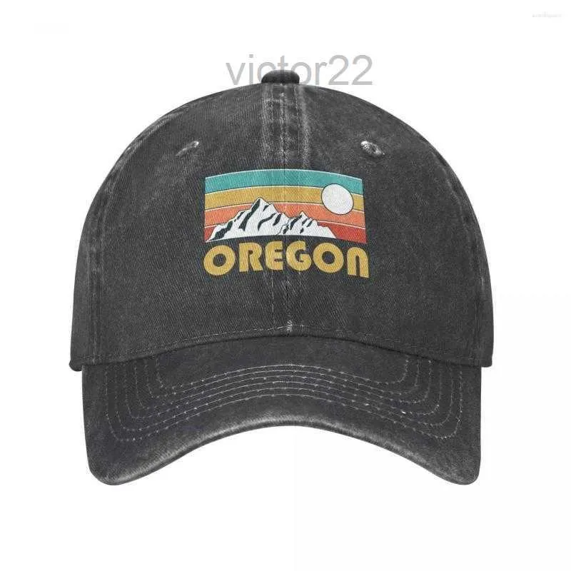 Bonés de bola Oregon Retro Vintage - Montanha Lembrança Presente Hometown Caminhadas Natureza Boné de Beisebol Chapéu Mulheres Homens Zh3i