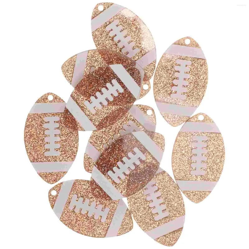 Charm Bracelets 10 Pcs Charms Jewelry Making Jewellery Baseball DIY Acrylic Earrings Rugby Pendant Miss Jewels