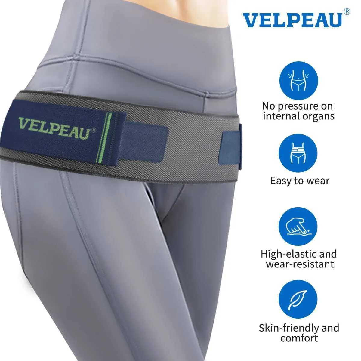 Belts VELPEAU Sacroiliac Belt for Postpartum Recovery and Sciatic Pain Hip SI Joint Belt Pelvic Corrector High Elastic and Anti-Slip 240120