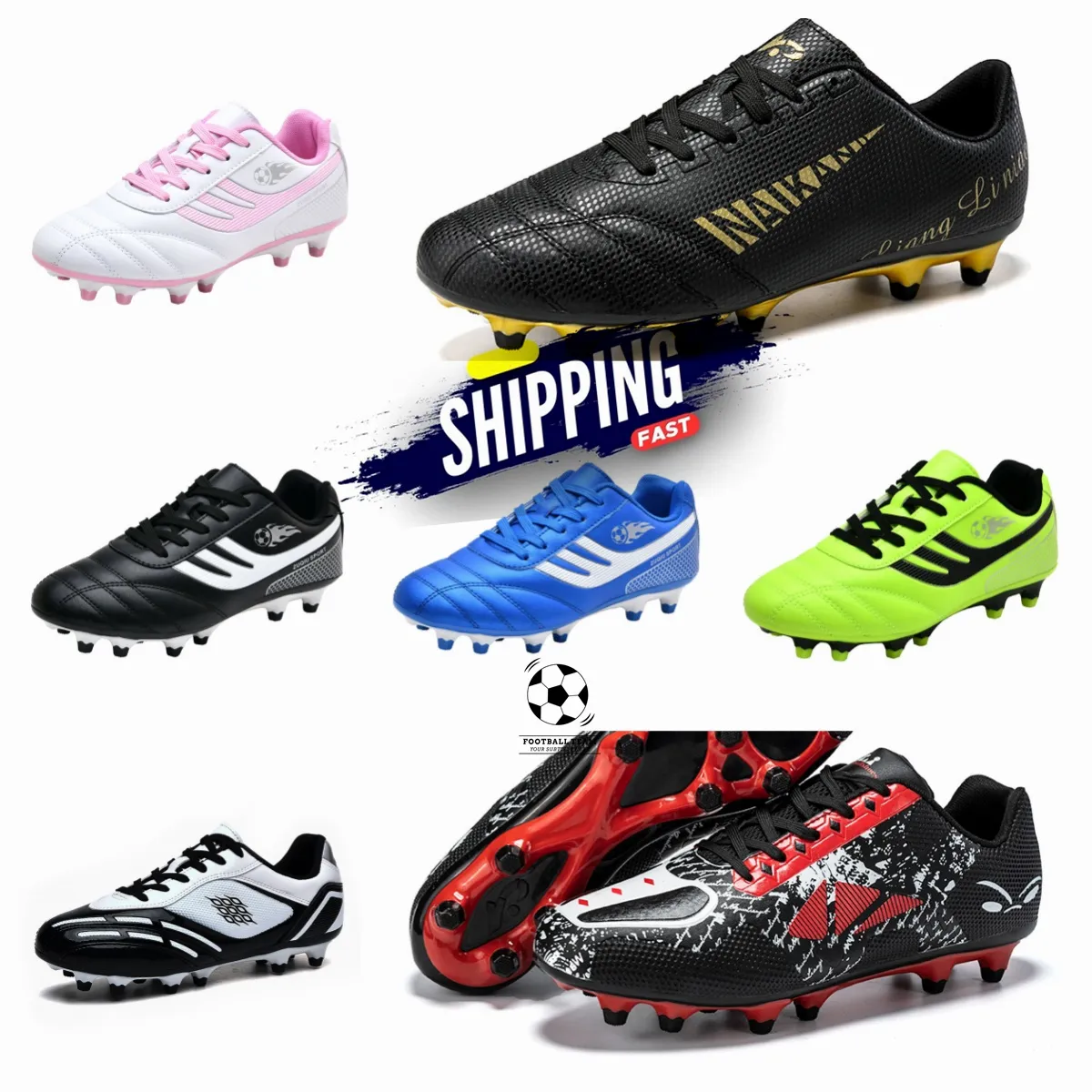 Scarpe da calcio da donna da uomo di alta qualità, scarpe da calcio da allenamento con griglia scarpe da calcio sportive adesive bianche illusione di scarpe antiscivolo