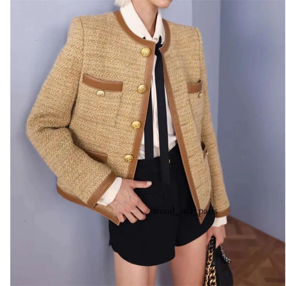 CE NEW 2024 SPRING Women's Brand Jacket Fashion High-End Autumn Winter Classic Logo Tweed Coat Leisure Spring Black Coats Cardigan Birthday Christmas Day Gift 02 952