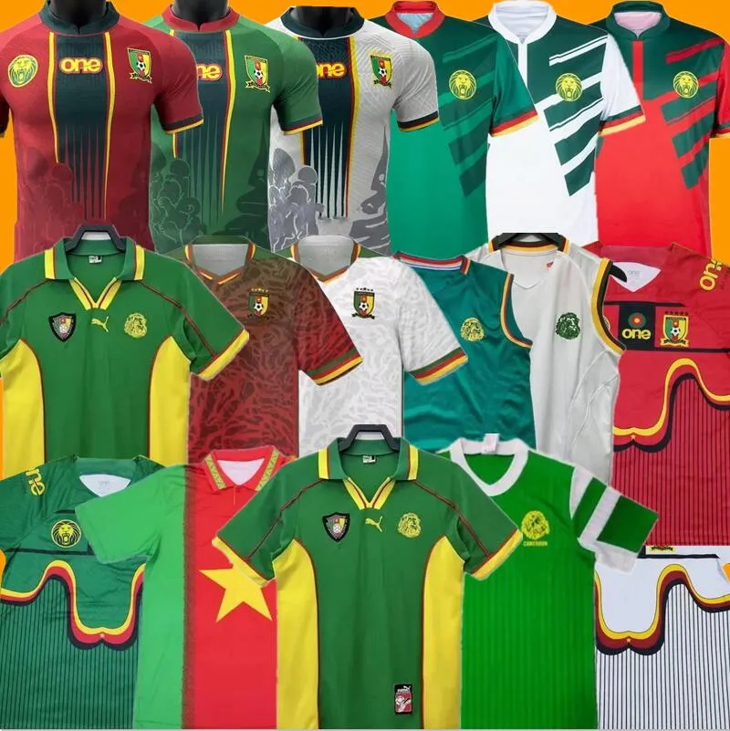 23 24 Africa Cup Cameroon national Soccer Jerseys retro 1990 1998 2002 Vest football team Ekambi Bassogog 2023 2024 ABOUBAKAR Fans Player Version Football Shirts