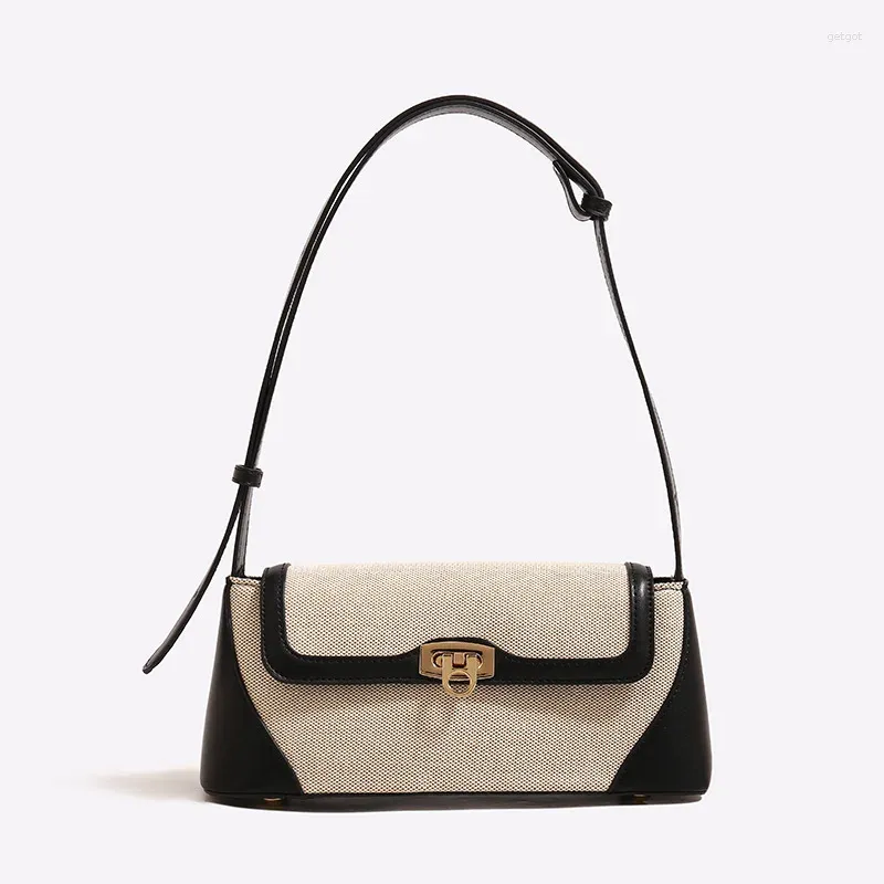 Evening Bags Korean Style Fashion Women Shoulder Bag Under Arm Small Causal Canvas Working Handbag