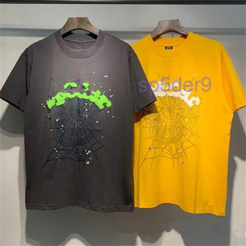 Herren-T-Shirts, Herren-Designer-T-Shirts, Luxe-T-Shirt für Herren, Sp5der, Luxus-Shirt für Top, übergroßes T-Shirt, Spider 555, Kleidung, Mode, Sommer, Rundhalsausschnitt, kurze Ärmel, Qzu3 Tq4h 7ar0