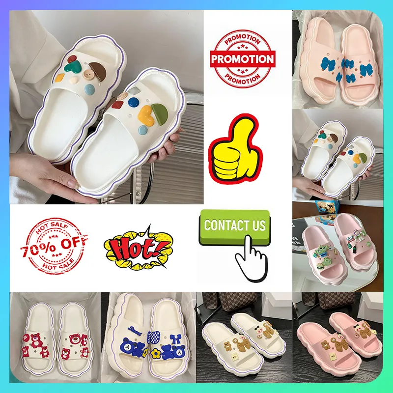 Frete grátis designer casual plataforma slides chinelos eva homens mulher antiderrapante resistente ao desgaste sandalia couro sandálias de borracha solas plana praia sapato de verão