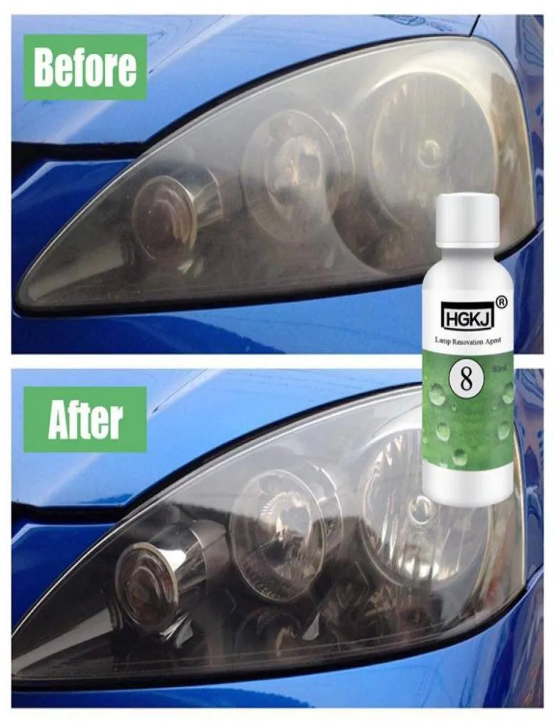 50ML Car Headlight Restoration Kit Headlamp Repair Cleaner Hydrophobic Glass Coating Auto Polish Cleaning Coat Plating Tool HGKJ88682270