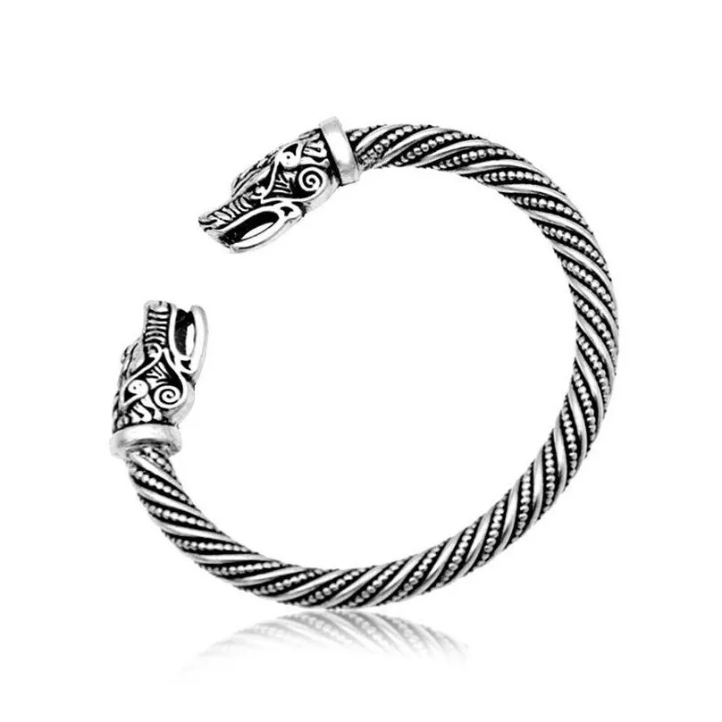 Charm Bracelets Wolf Head Bracelet Teen Indian Jewelry Accessories Men Wristband Cuff Bracelets Women Bangles Drop Delivery Jewelry B Dhepi
