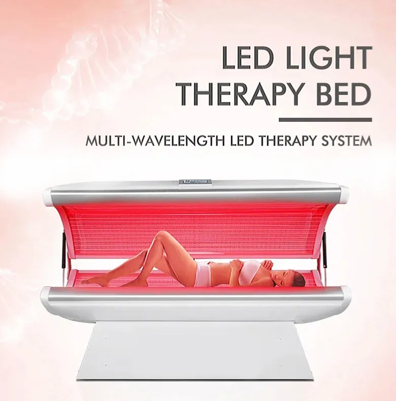 Collagen Therapy Solarium Tanning LED Bed Tanning Room Indoor Light Lamp Skin Rejuvenation Whitening Tightening Infrared solarium whiten Device