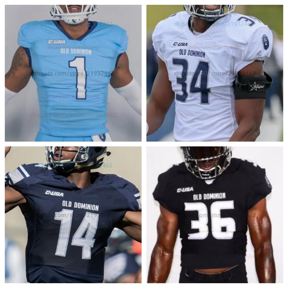 Old Dominion Football Jersey Langston Williams Michael Flores Nicholas Malley Brock Walters Kris Trinidad personalizado masculino feminino camisas juvenis