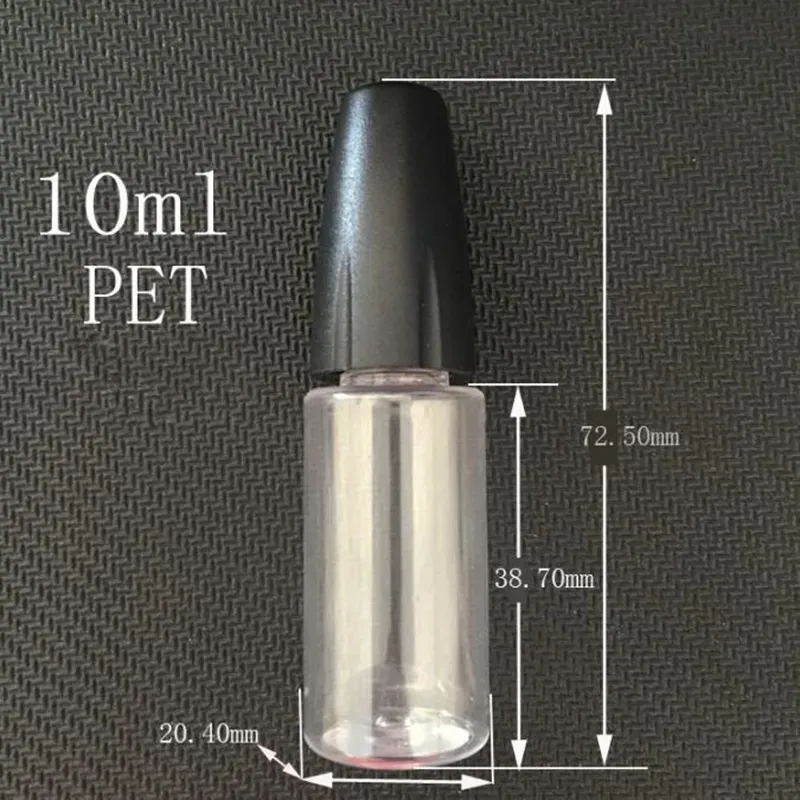 Needle Bottle Plastic Long Thin Tip PET for ELiquid 10ml 15ml Empty E liquid Juice Dropper Bottles with Childproof Cap For Oil