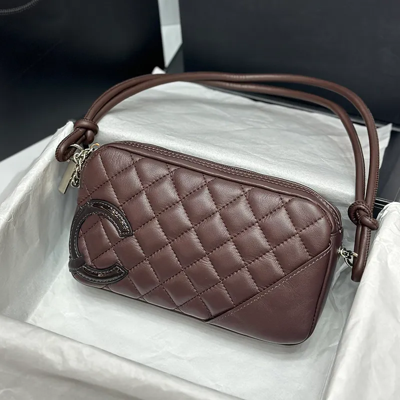 Bolsa de ombro retrô feminina 22cm, 4 cores, prata, designer, bolsa luxuosa, couro, matelassê, corrente, moeda, zíper, porta-cartões, mala, compras