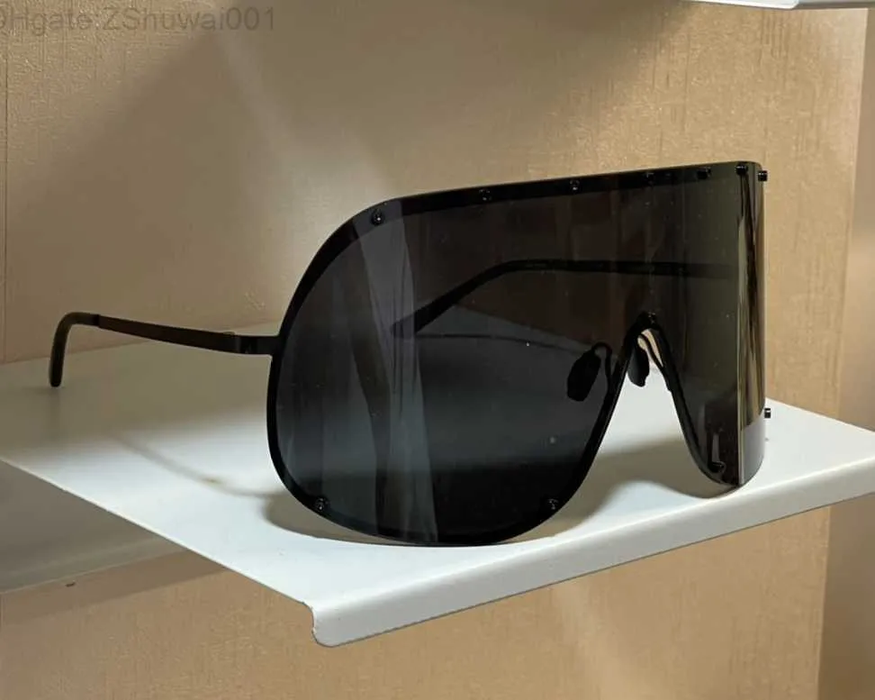 Lunettes de soleil masque surdimensionnées noires pour femmes et hommes, lunettes de soleil enveloppantes, lunettes sportives occhiali da sole, lunettes UV400 avec boîte