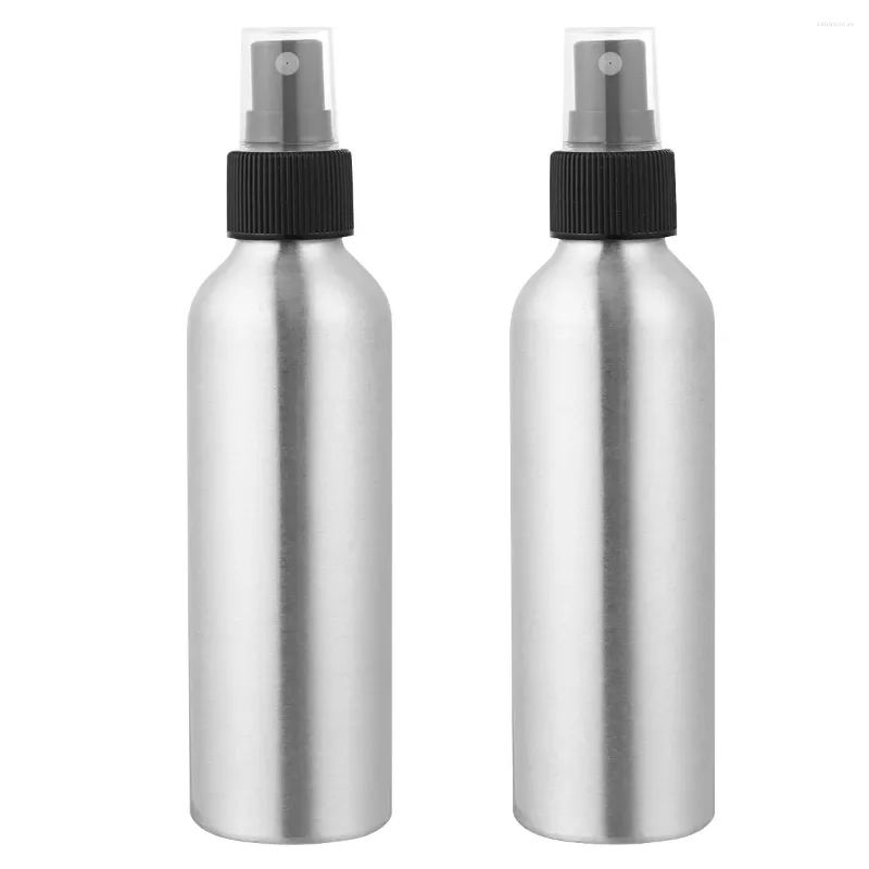 Bouteilles de stockage en alliage d'aluminium, bouteille de pulvérisation vide, pulvérisateur d'eau à brume Fine de voyage, rechargeable pour le nettoyage, 2 pièces