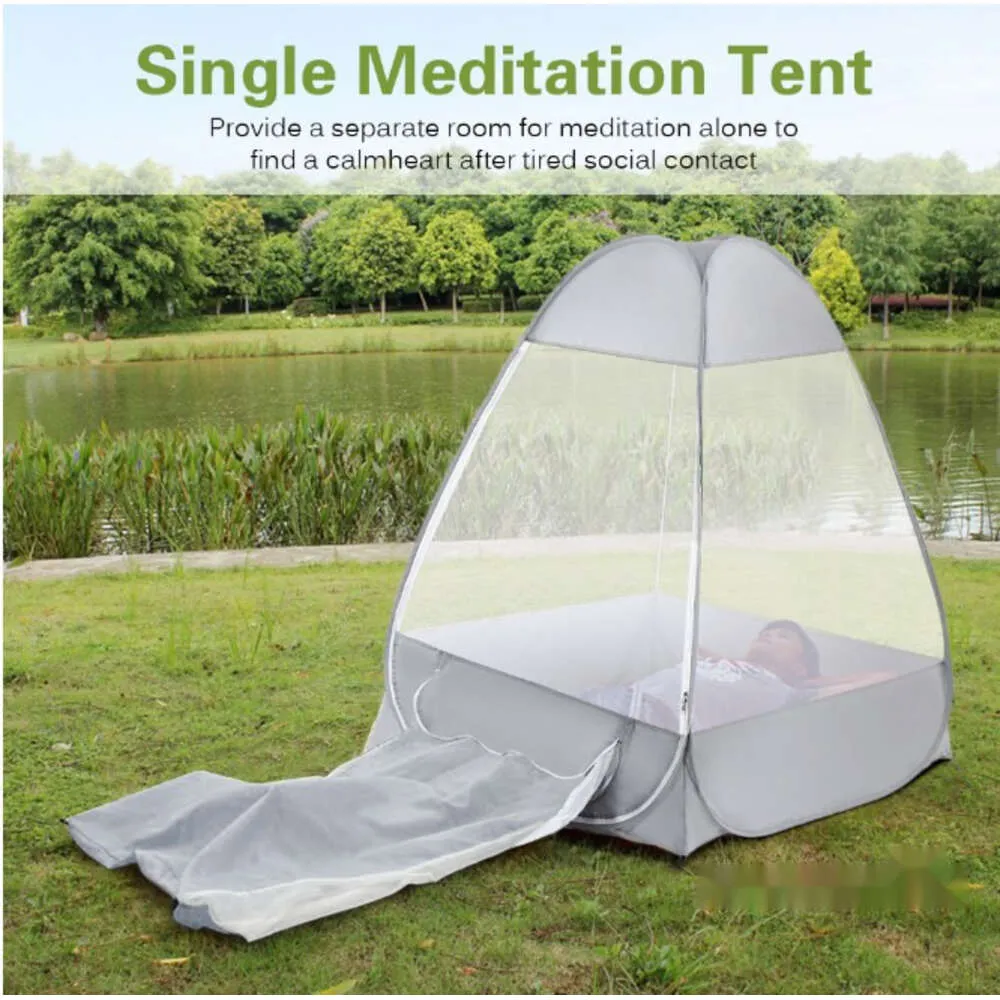 Vente en gros-extérieur moustiquaire méditation simple sit-in abri autoportant Cabana tente de camping de voyage pliante portable