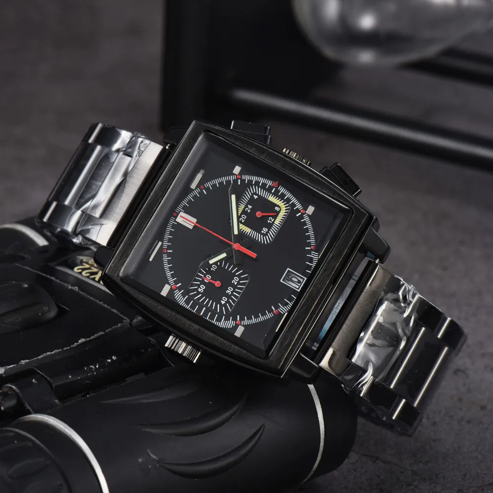 38% korting op horloge Bekijk nieuwe luxe herentag Multifunctioneel Mode Datum Sport Chronograaf uurwerk Quartz Montre h8