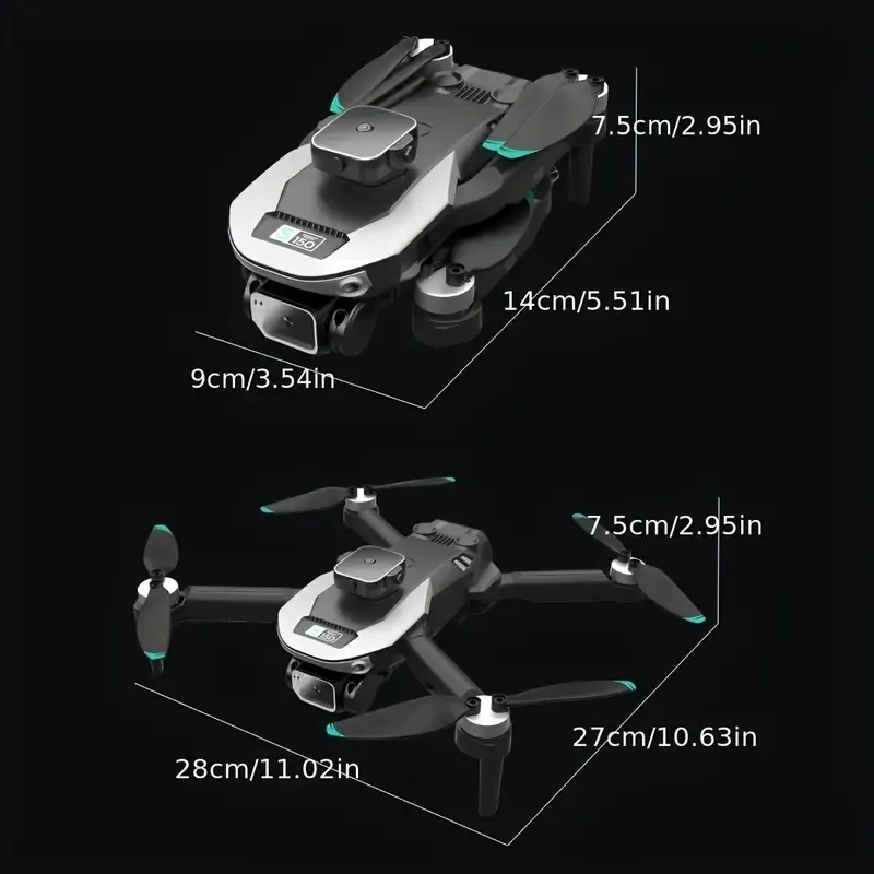 TOSR S150 HD ESC Dual Camera Drone HD Optical Flow Positioning Drone Brushless Motor fyrsidigt hinder Undvikande Quadcopter UAV