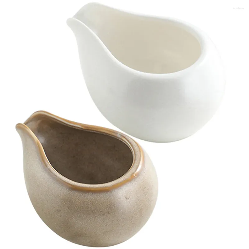 Zestawy naczyń obiadowych 2PCS Domowy dzban mleka ceramiczny dolanie czajnika dzbanka Dozownik kawy