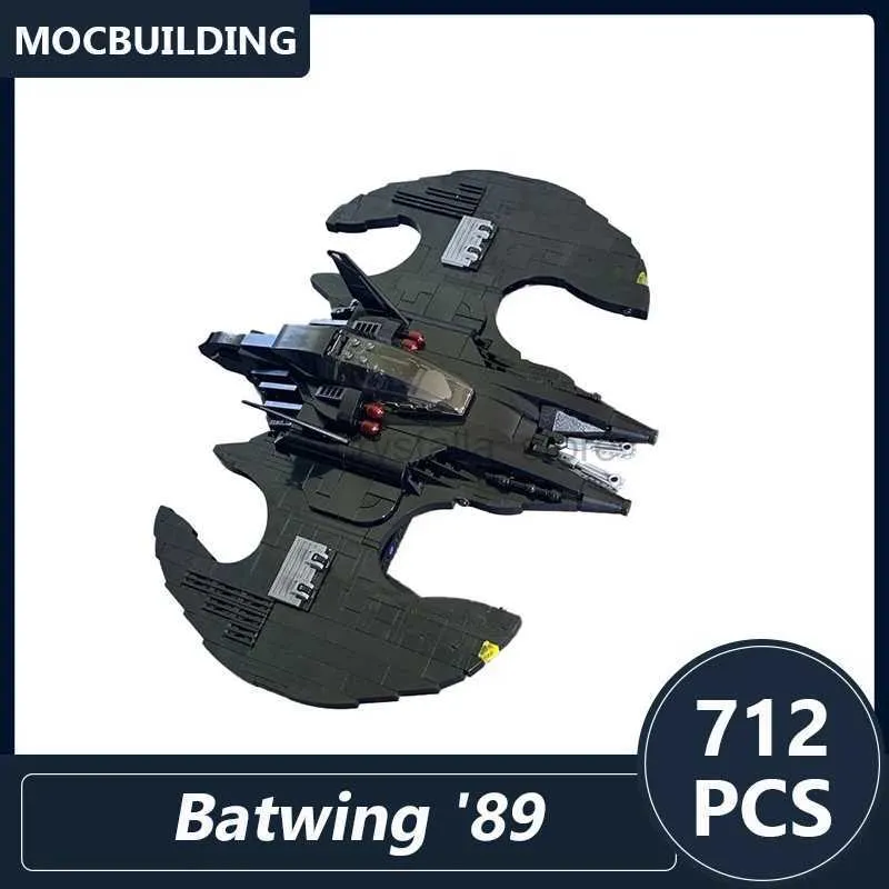 Bloki Batwing 1989 MOC Building Blocks Batmobile DIY Zgromadzone cegły Super Serie