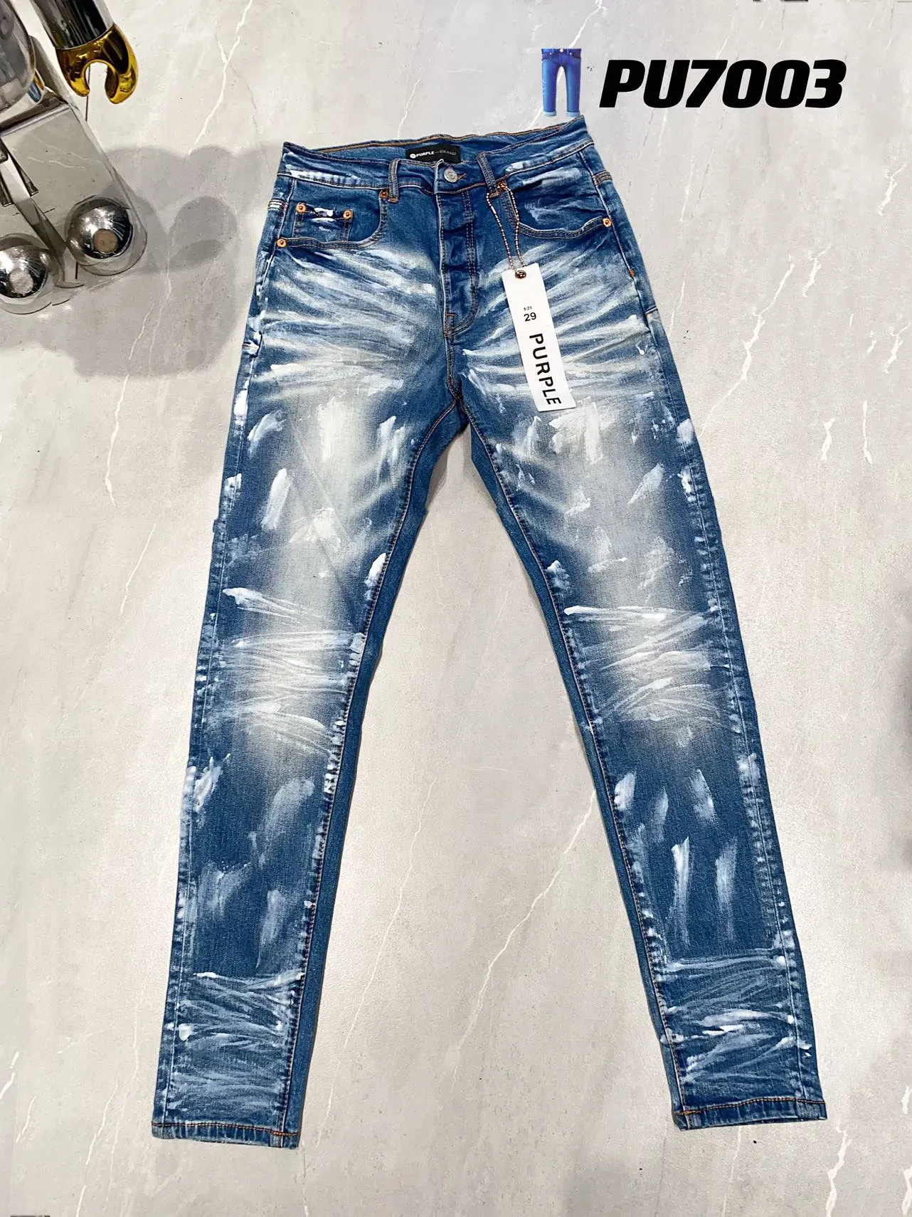 Herenjeans Designer Paarse merkjeans voor heren Dames Broek Paars Zomergat Hight Kwaliteit Borduren Jean Denim Broek Heren PaarsGRBW