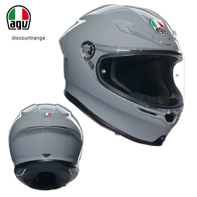 フルフェイスオープンAGV KオートバイヘルメットK6Sフルヘルメットフォーシーズンズオスとメスのサイクリングオートバイフルカバーランニングヘルメットアンチフォグライトウェイト2B97